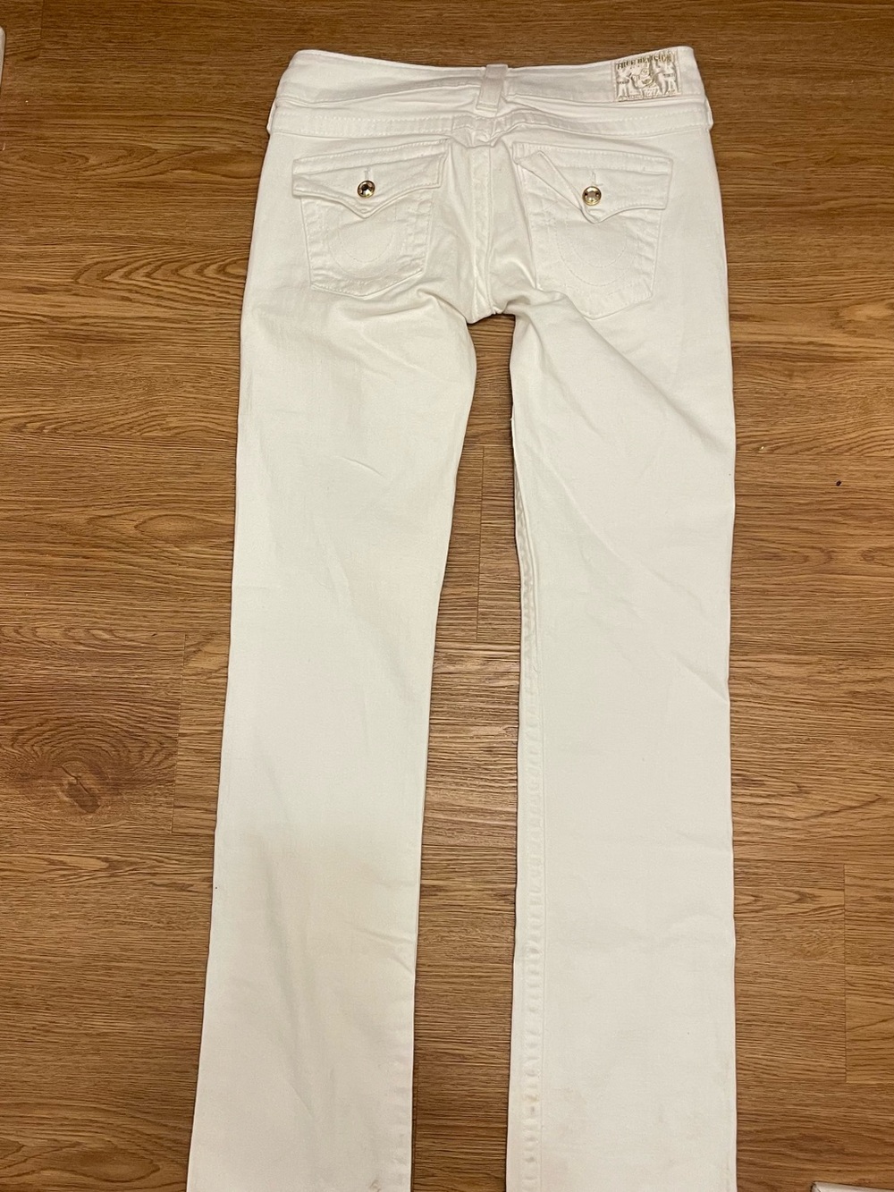 True Religion White Flap Pocket Jeans Size 28 Made in USA